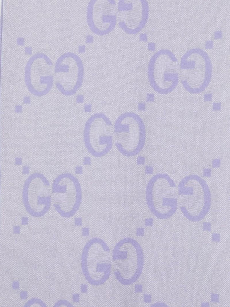 Purple Gg Cashmere Scarf