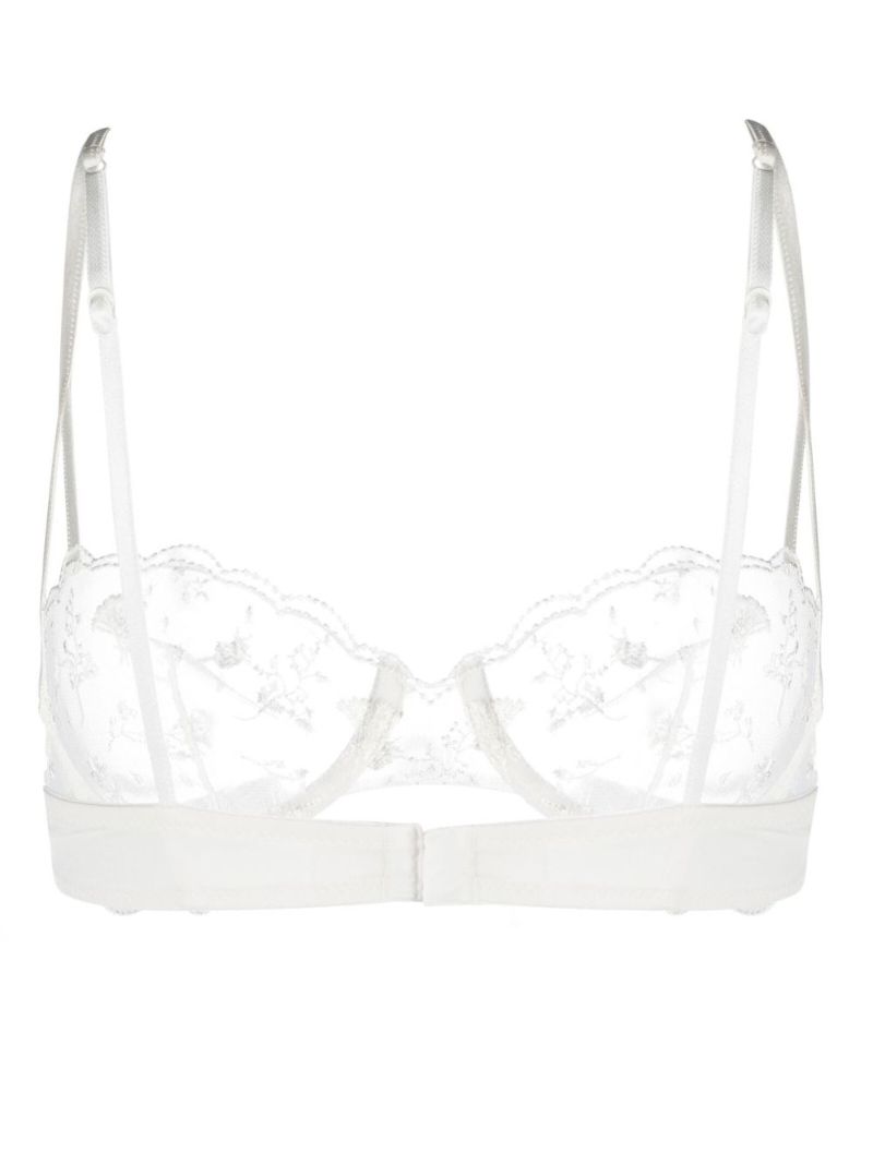 White Midnight Botanica Balconette Bra