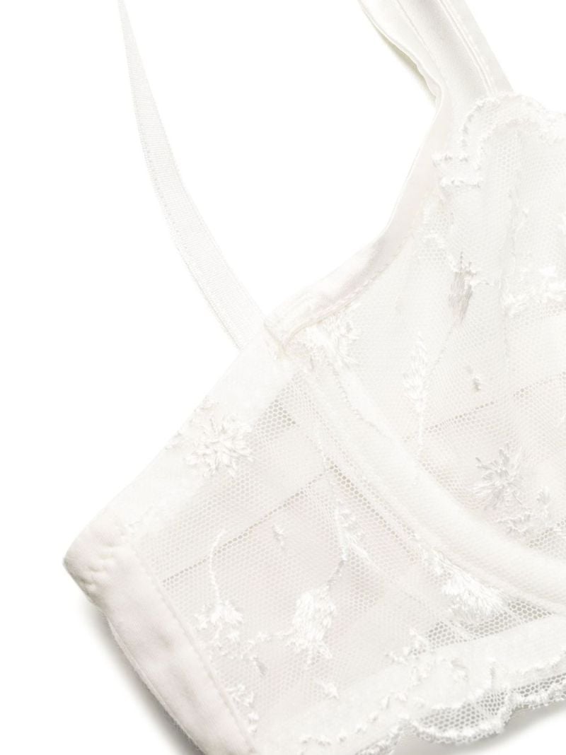White Midnight Botanica Balconette Bra