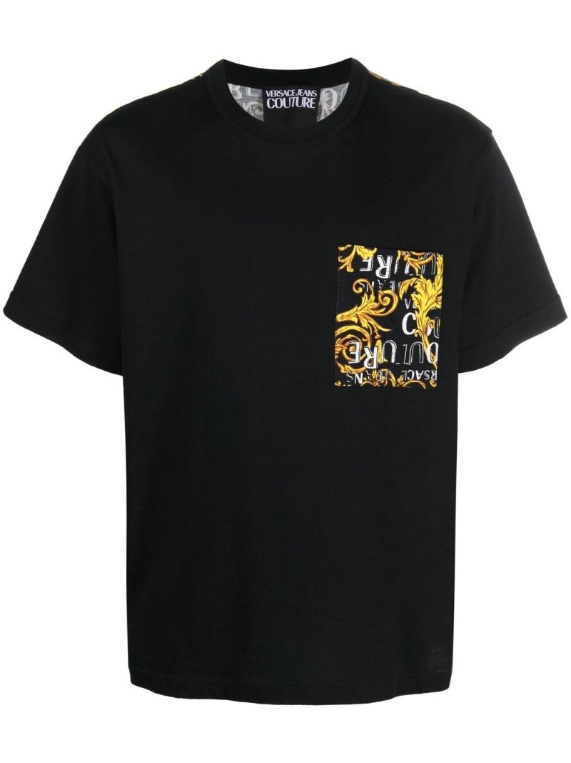 Black Chest-patch T-shirt
