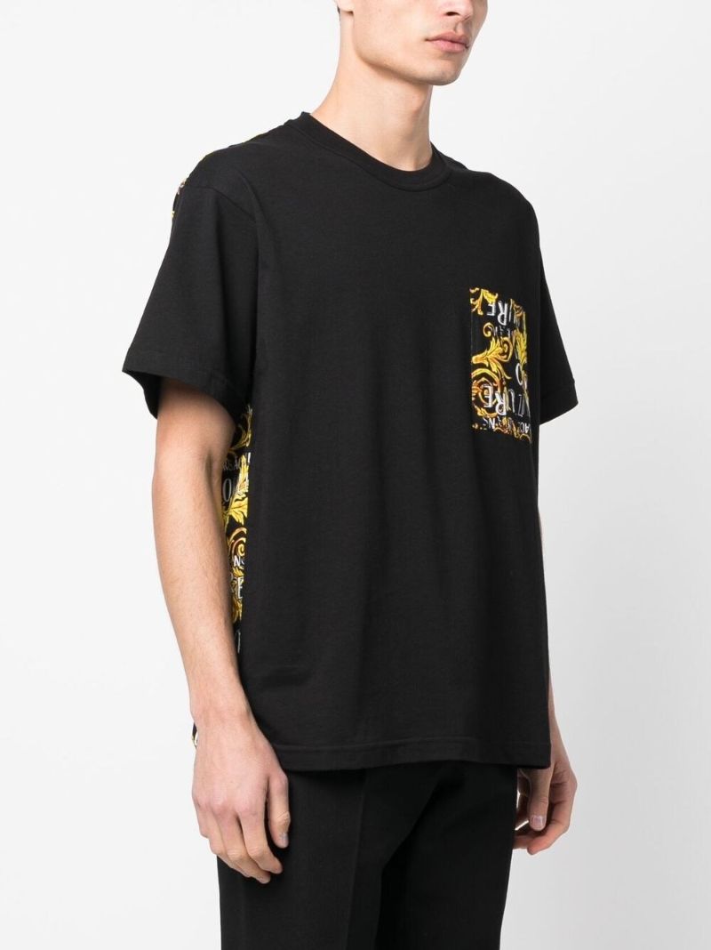 Black Chest-patch T-shirt