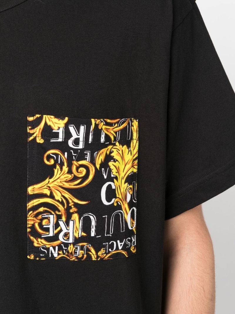 Black Chest-patch T-shirt