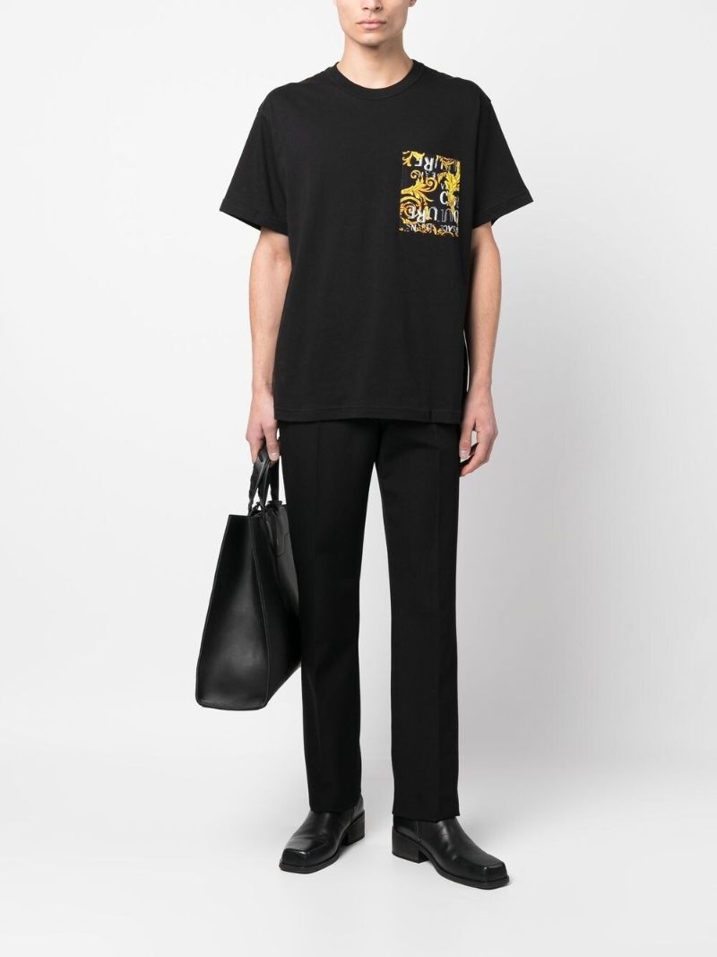 Black Chest-patch T-shirt