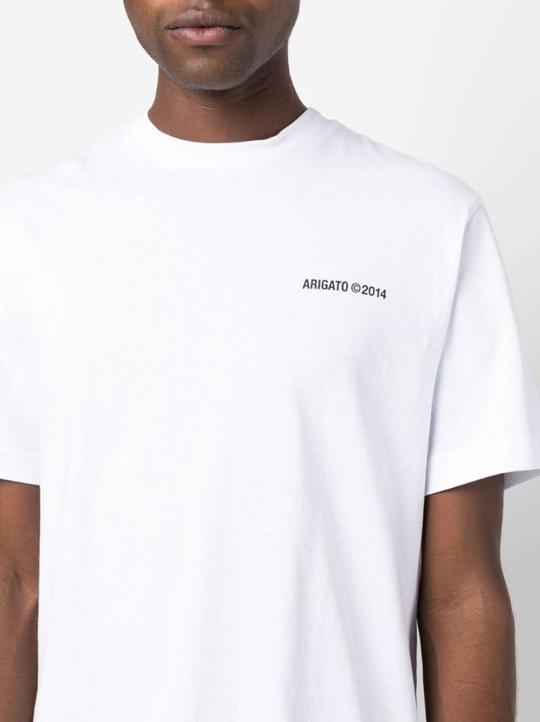 White Logo Print T-shirt