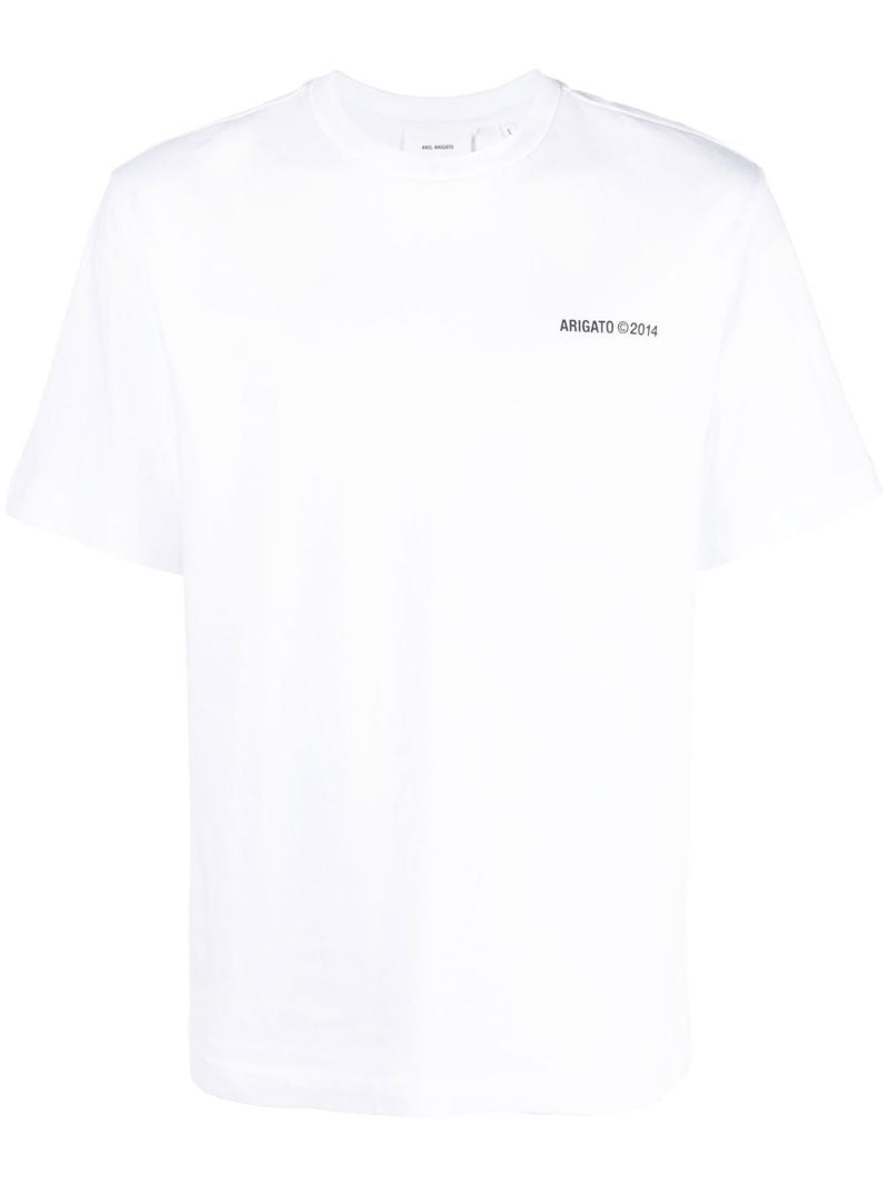 White Logo Print T-shirt