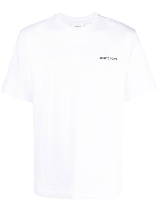 White Logo Print T-shirt