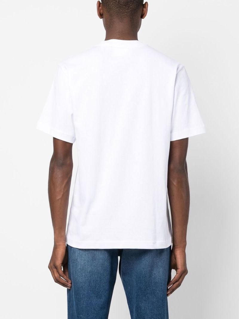 White Logo Print T-shirt