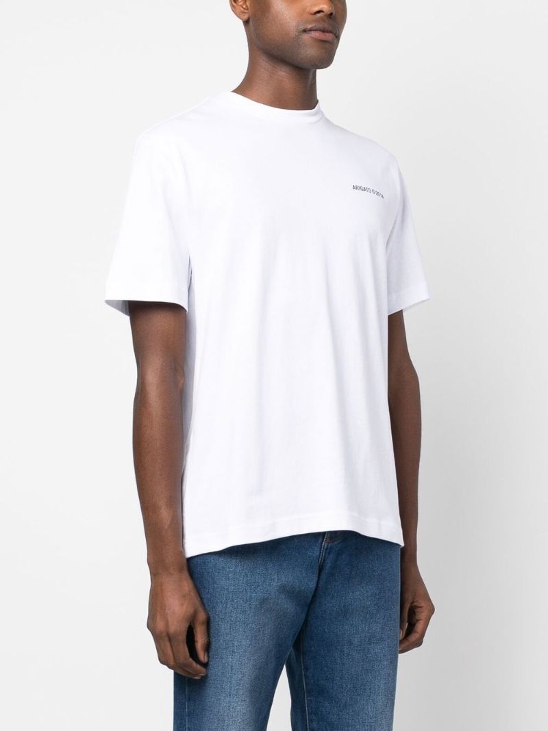 White Logo Print T-shirt