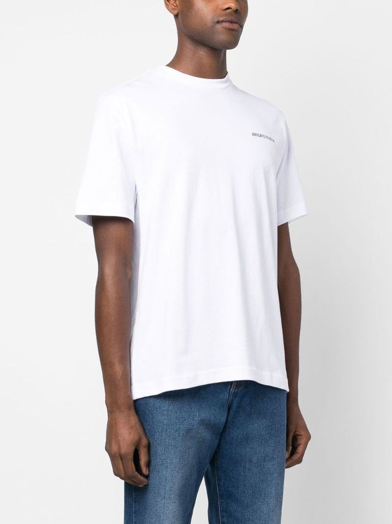 White Logo Print T-shirt