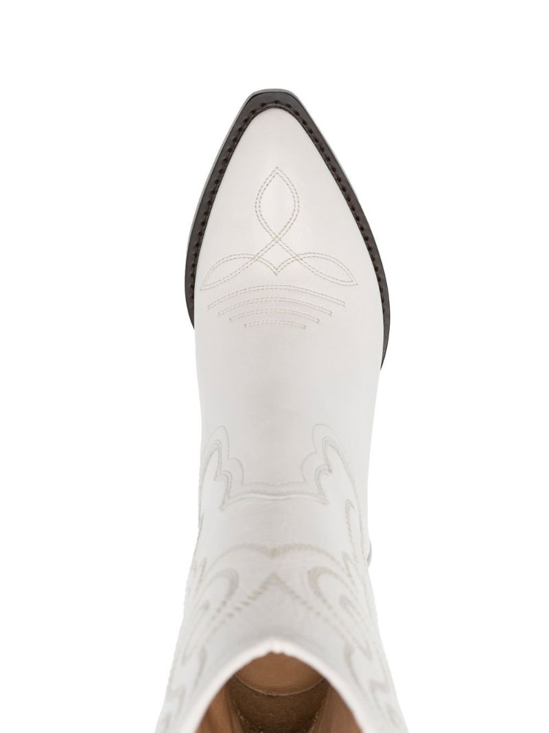 White Luliette 55 Leather Boots