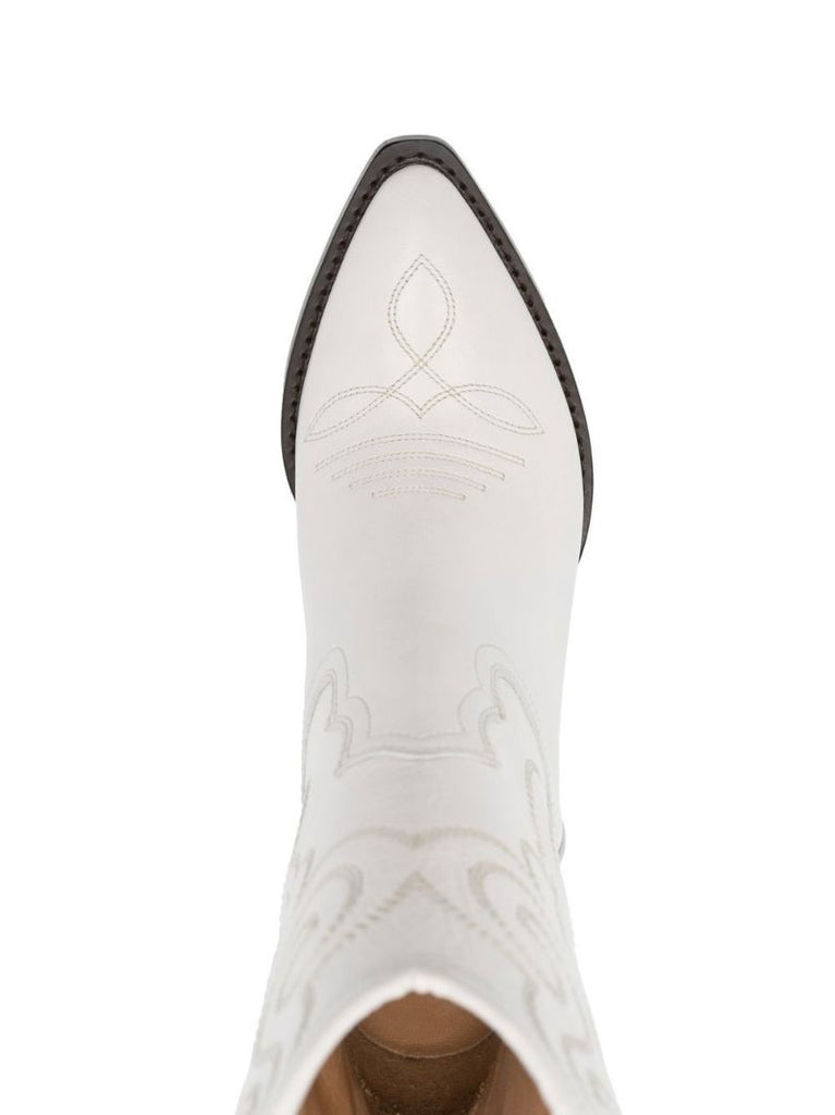 White Luliette 55 Leather Boots