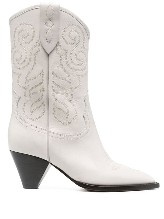 White Luliette 55 Leather Boots