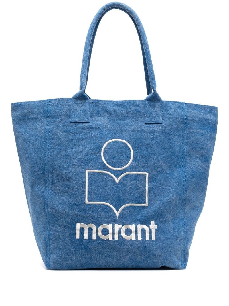 Blue Embroidered-logo Tote Bag