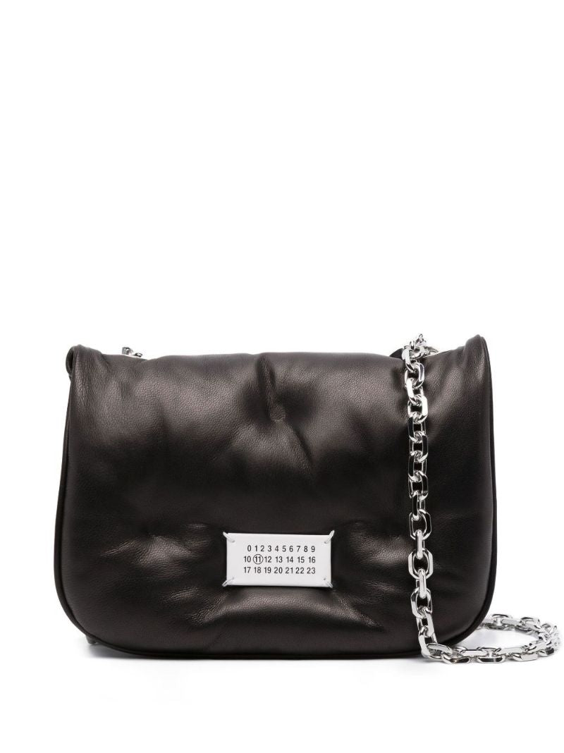 Black Glam Slam Quilted Leather Shoulder Bag