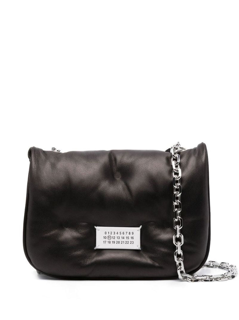 Black Glam Slam Quilted Leather Shoulder Bag