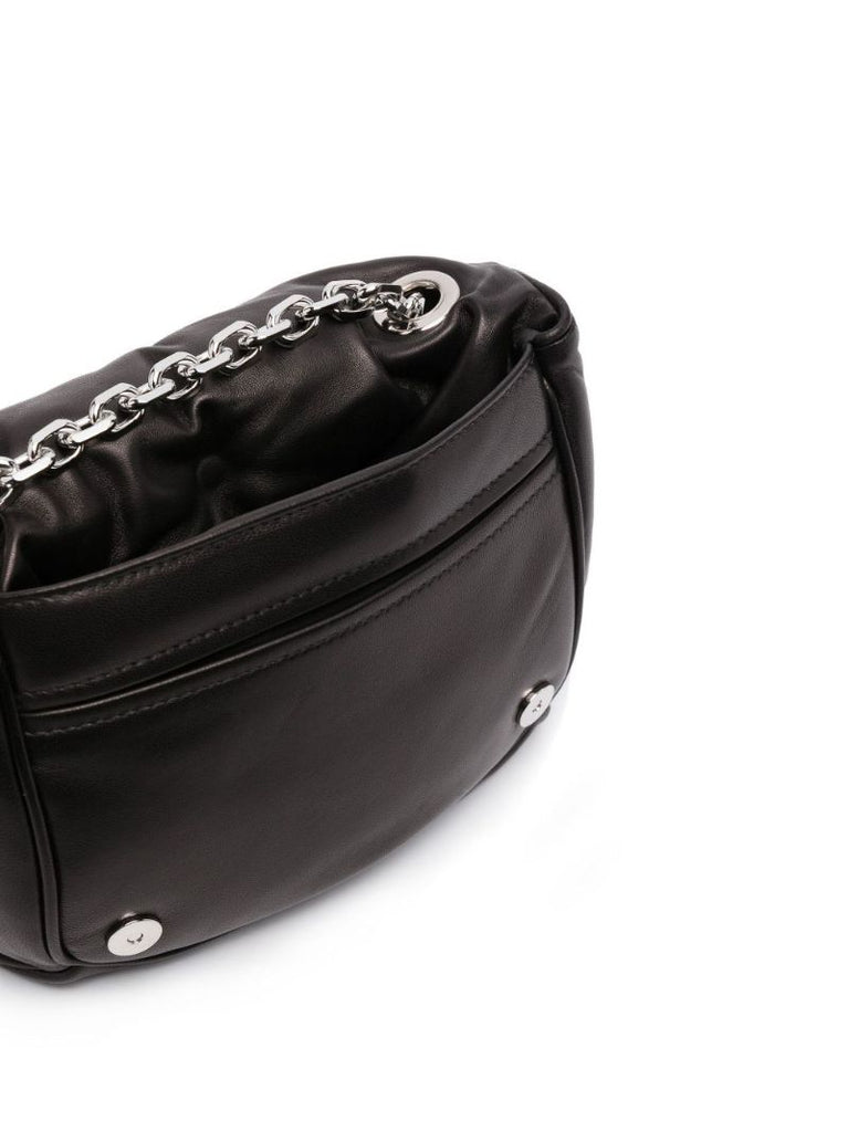 Black Glam Slam Quilted Leather Shoulder Bag