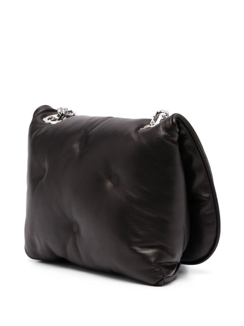 Black Glam Slam Quilted Leather Shoulder Bag
