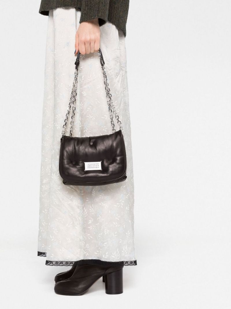 Black Glam Slam Quilted Leather Shoulder Bag