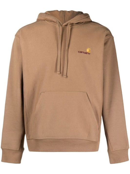 Brown American Script Hoodie