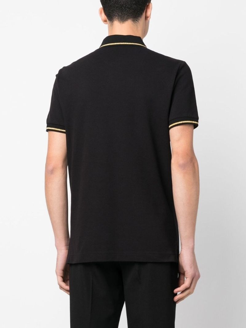 Black Logo-patch Polo Shirt