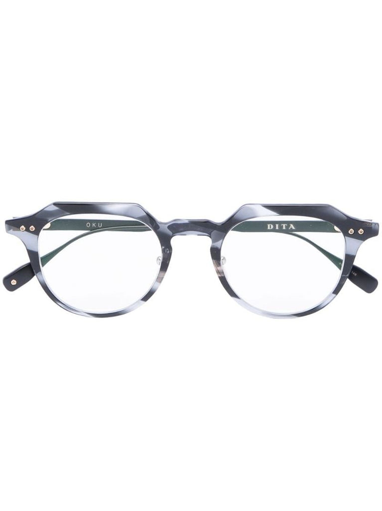 Black Oku Round Optical Glasses