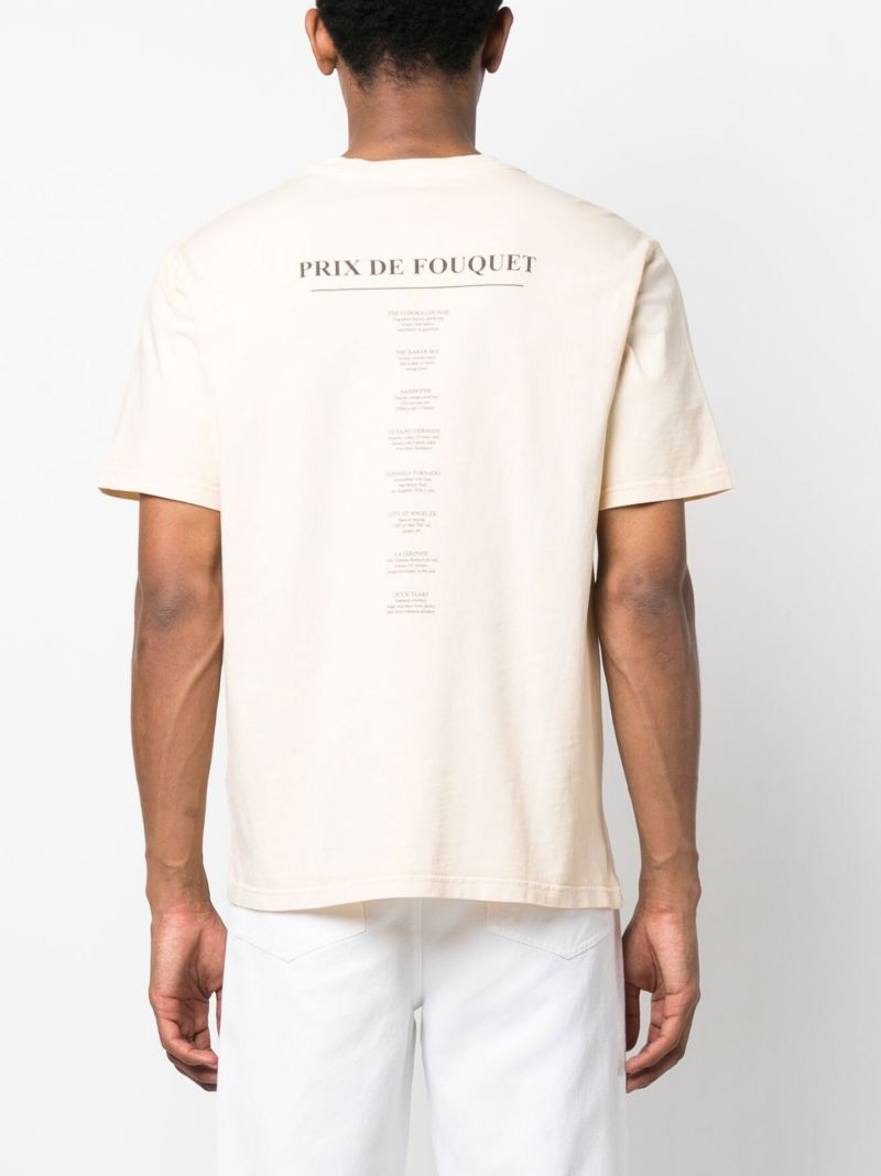White Cotton Graphic Print T-shirt