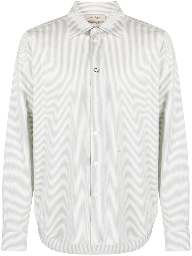 White Striped Cotton Shirt