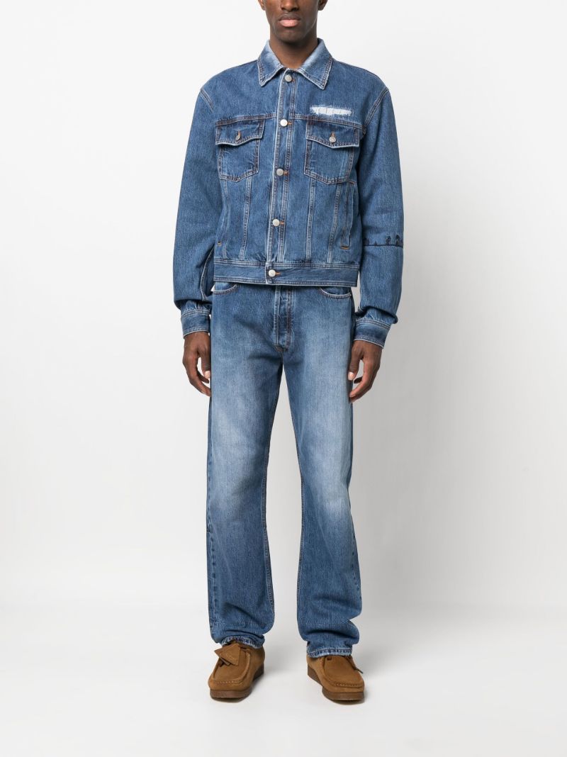 Blue Straight Leg Jeans