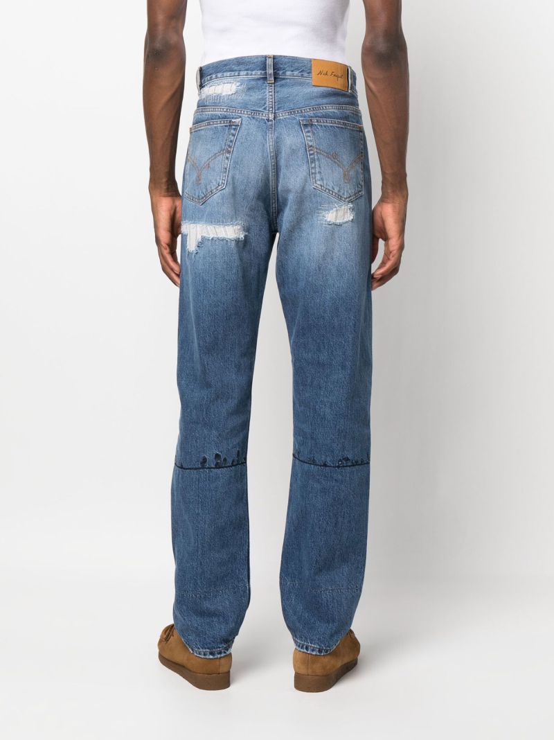 Blue Straight Leg Jeans