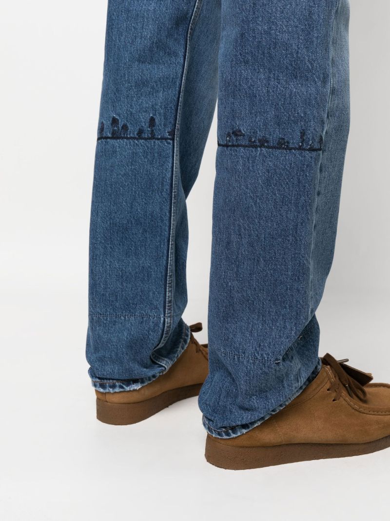 Blue Straight Leg Jeans
