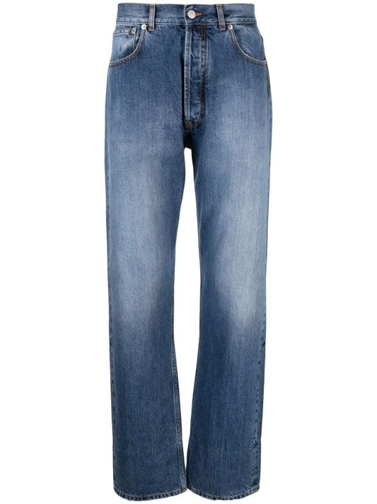Blue Straight Leg Jeans
