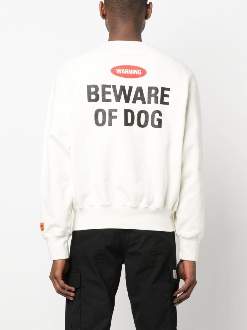 White Beware of Dog Sweatshirt