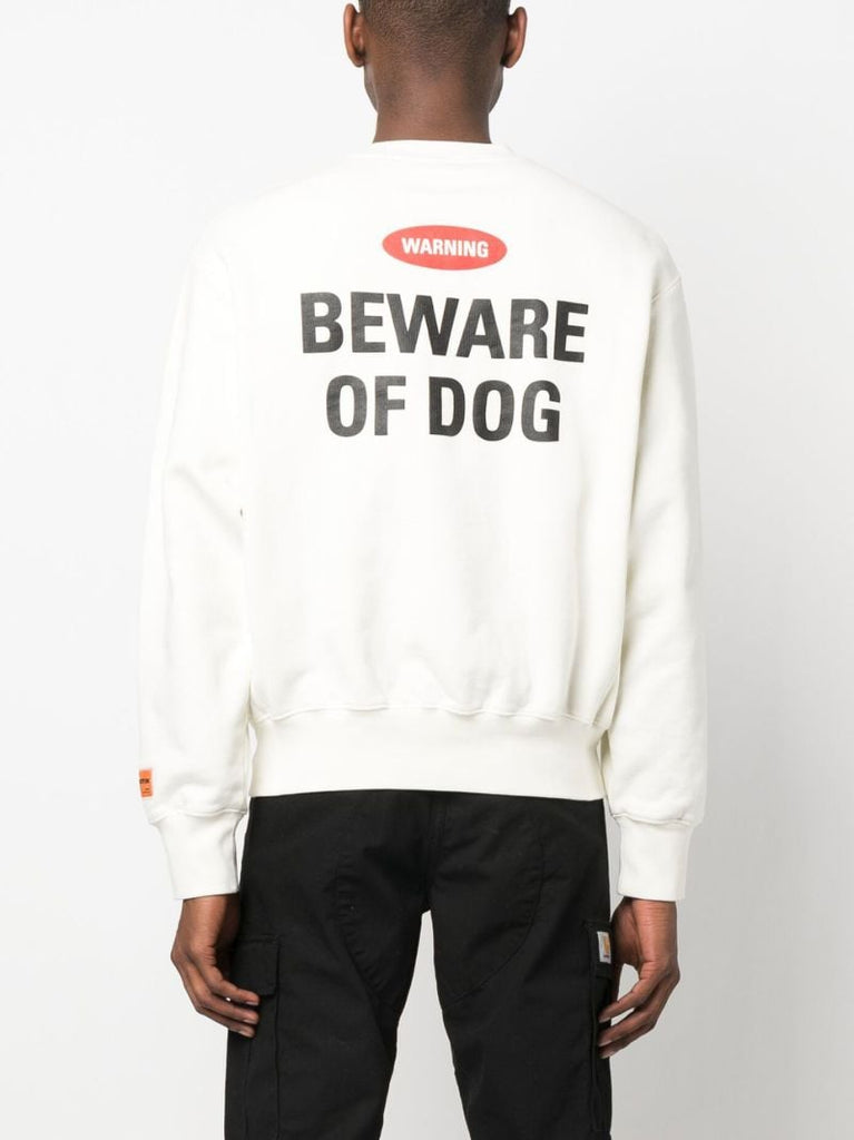 White Beware of Dog Sweatshirt