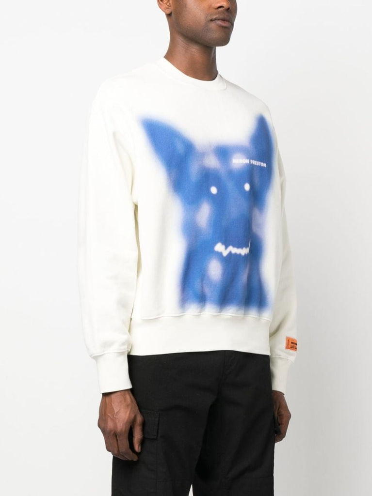 White Beware of Dog Sweatshirt