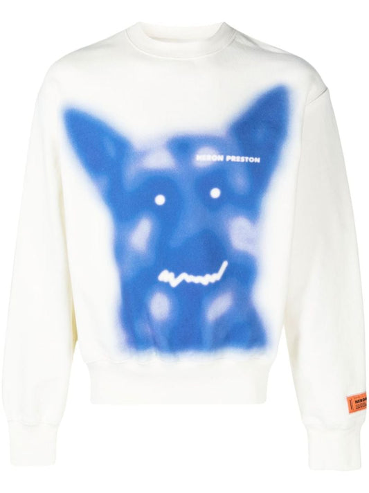 White Beware of Dog Sweatshirt