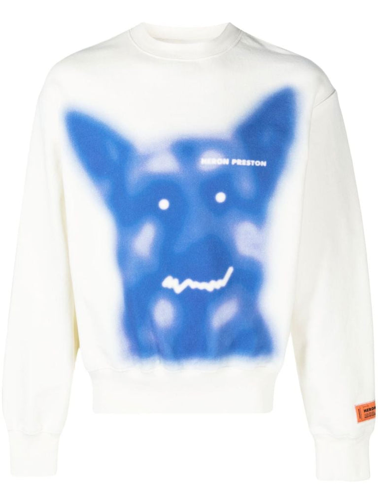 White Beware of Dog Sweatshirt