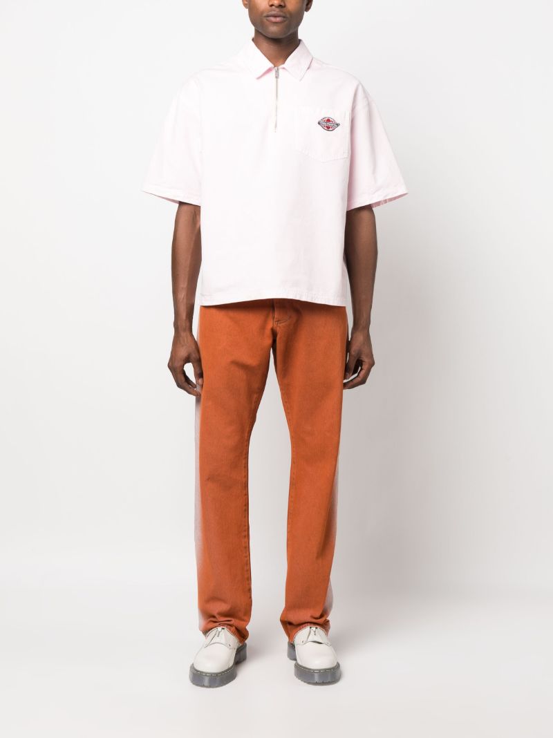 Pink Logo AppliquÃ_x0083_Â© Polo Shirt