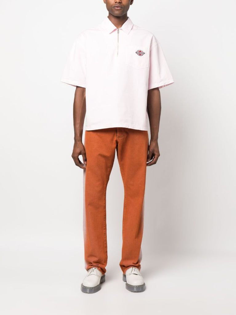Pink Logo AppliquÃ_x0083_Â© Polo Shirt