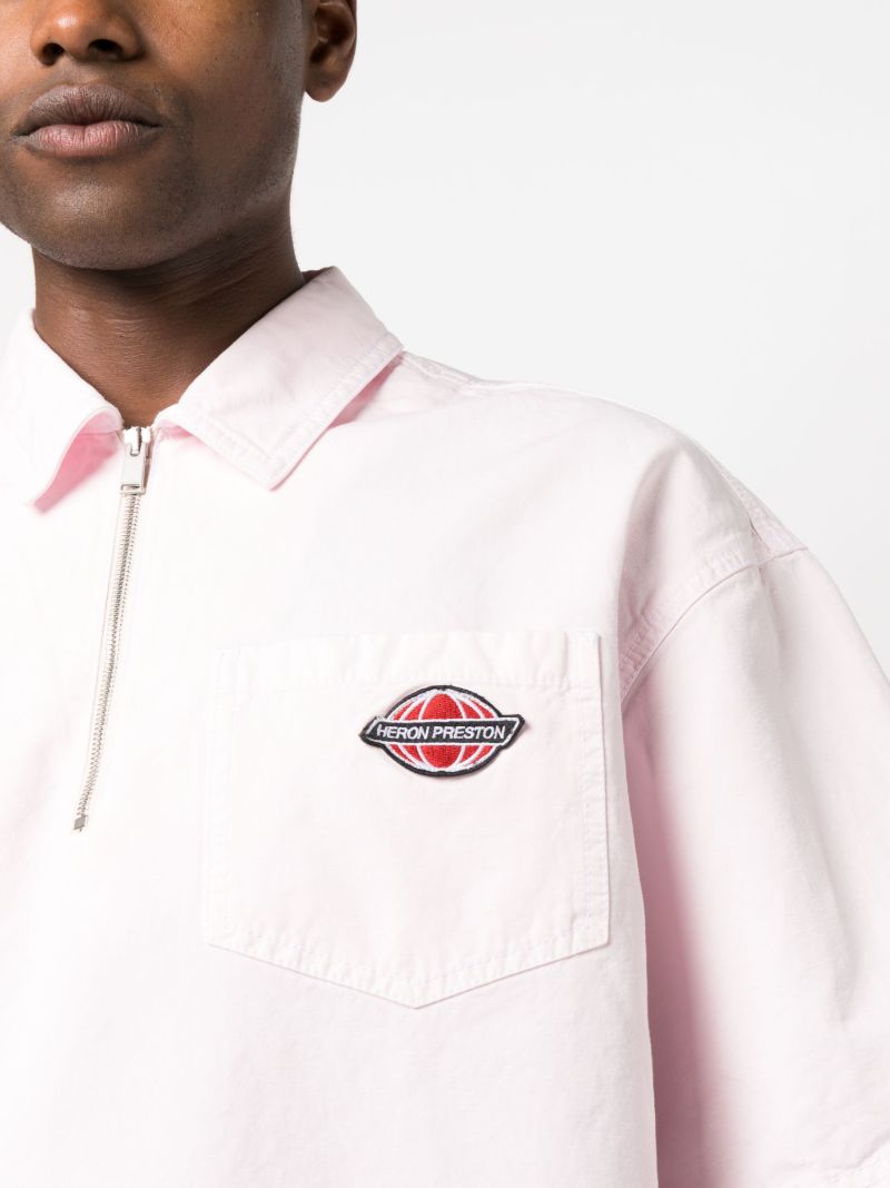 Pink Logo AppliquÃ_x0083_Â© Polo Shirt