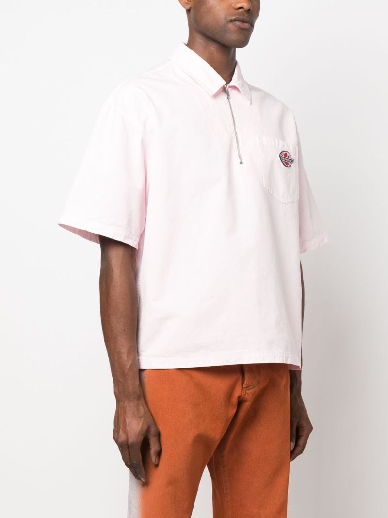 Pink Logo AppliquÃ_x0083_Â© Polo Shirt