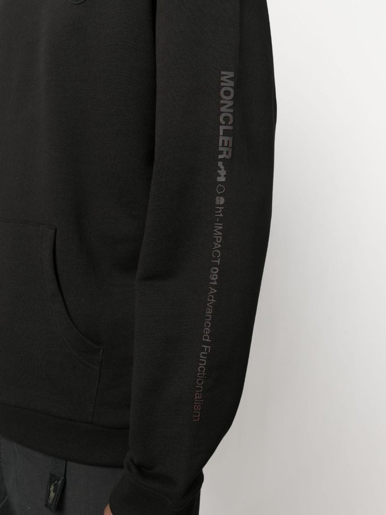 Black Logo Patch Hoodie