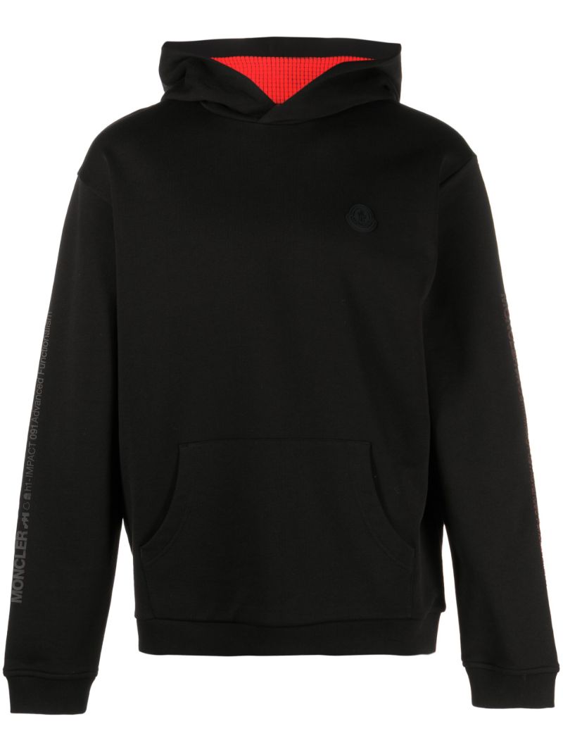 Black Logo Patch Hoodie