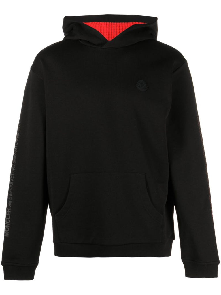 Black Logo Patch Hoodie