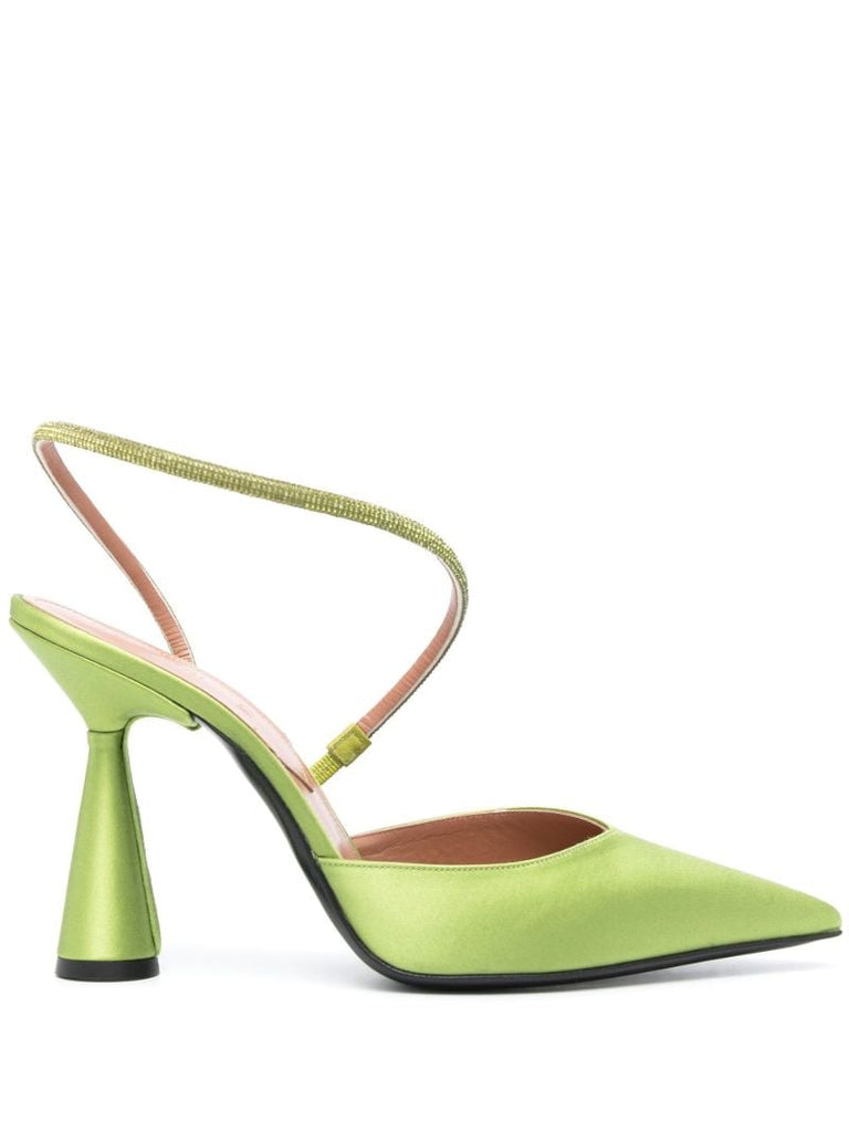 Green Saturn 100 Slingback Pumps