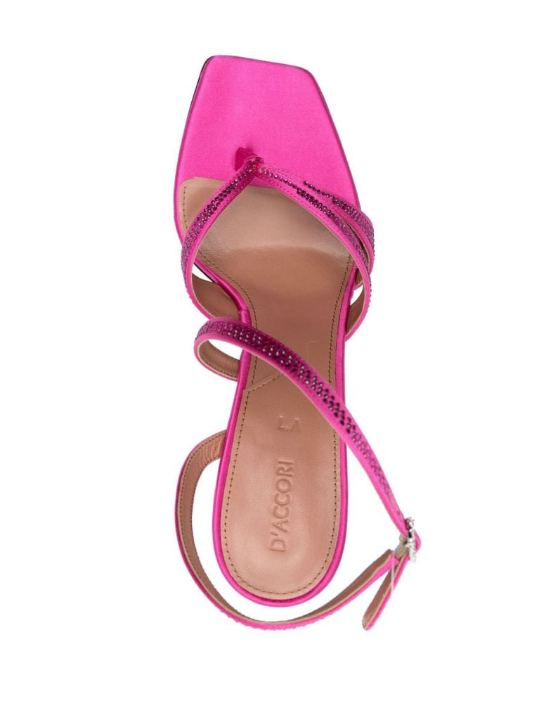 Pink Raya 100 Crystal Embellished Sandals