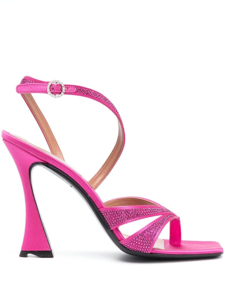 Pink Raya 100 Crystal Embellished Sandals