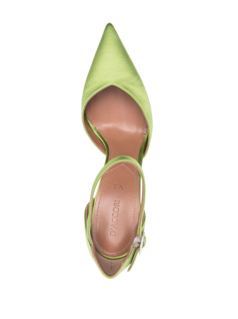 Green Reign 150 Platform Satin Pumps