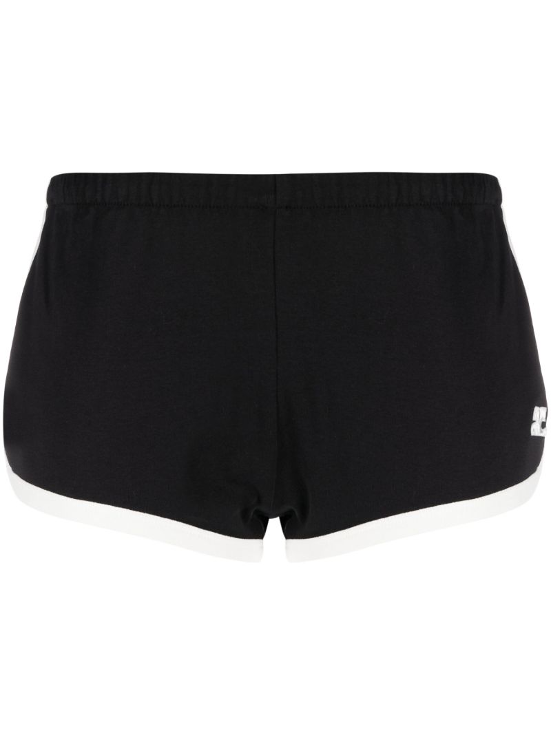 Black Logo-embroidered Cotton Track Shorts