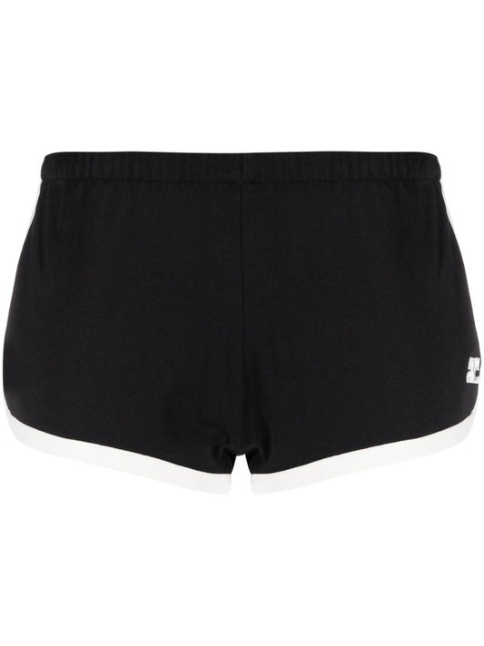 Black Logo-embroidered Cotton Track Shorts