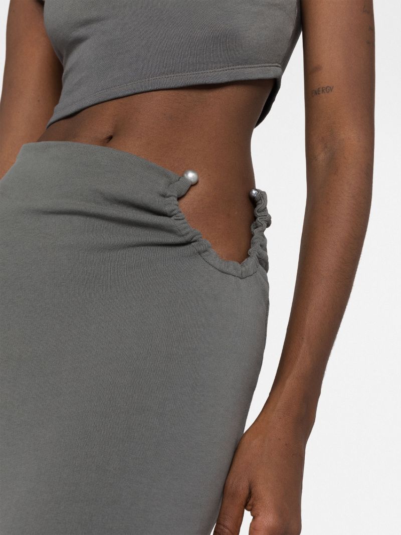 Grey Organic Cotton Maxi Skirt